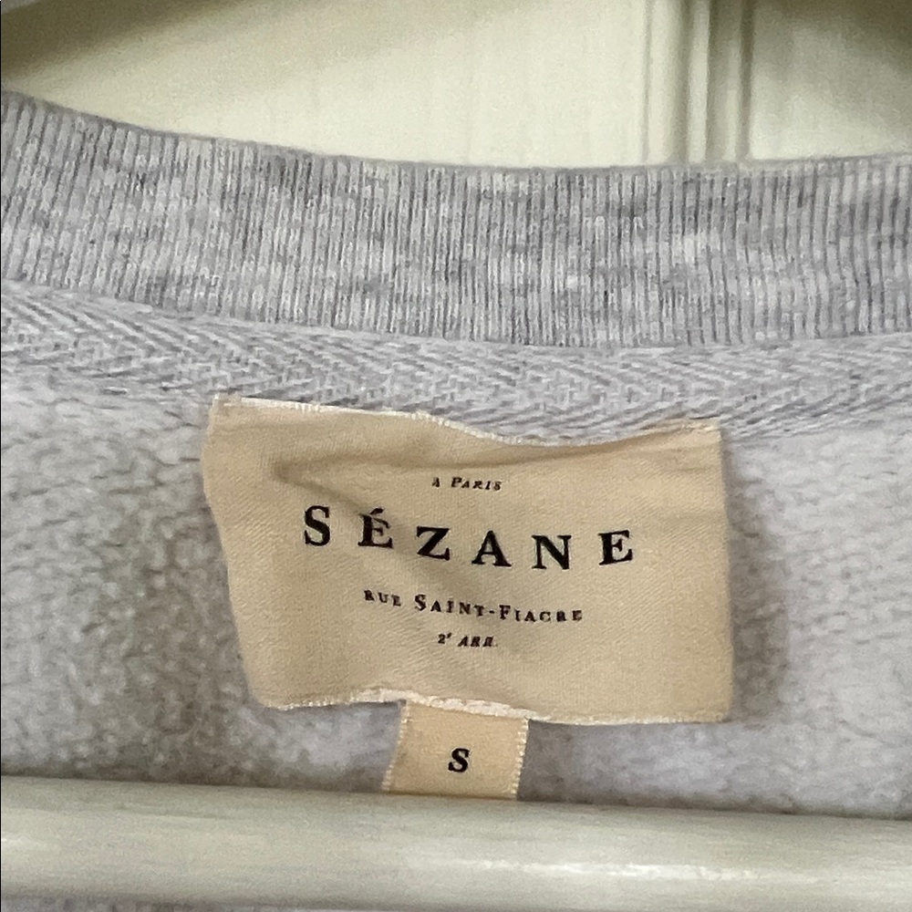 Sezane Gray Crew Neck Sweater - Picture 2 of 4
